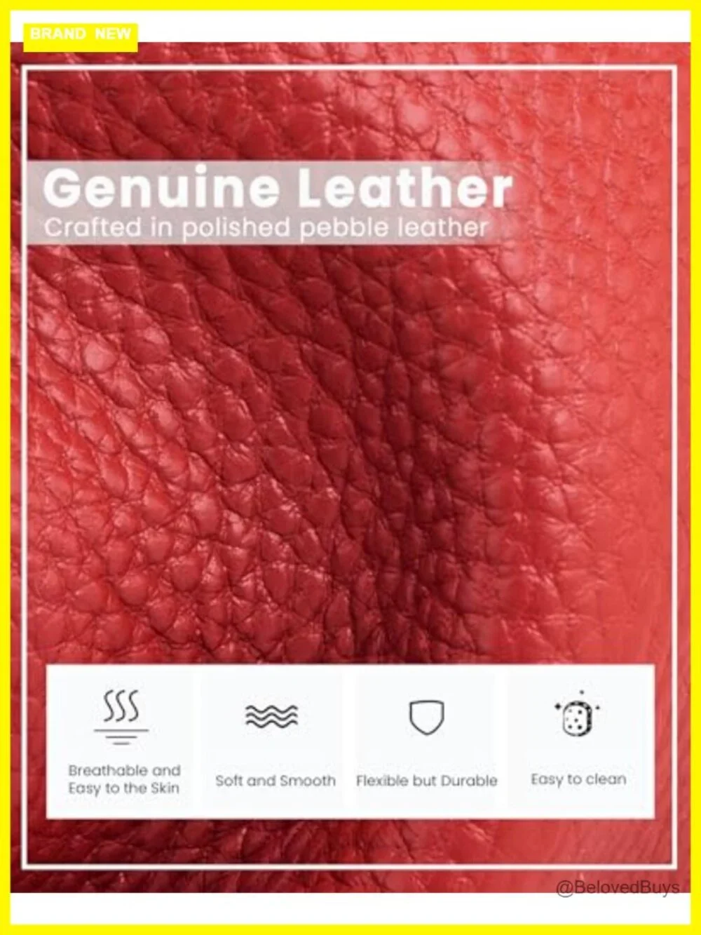 Genuine Leather Crossbody Bag with RFID Blocking Card Slots